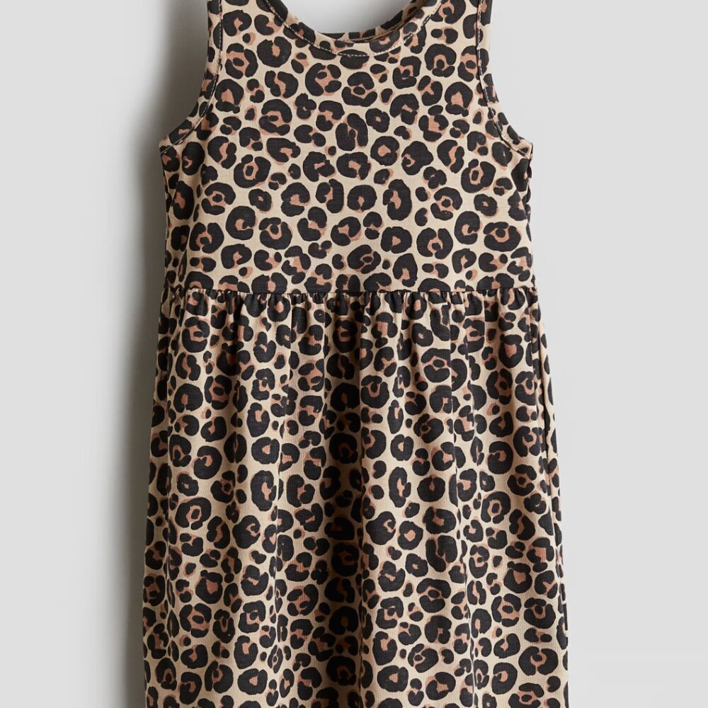 H&M Toddler's Leopard Print Sleeveless Dress/NWT/5T-6 - Picture 2 of 10